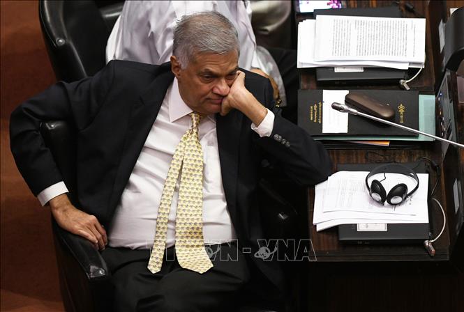 Trong ảnh: Ông Wickremesinghe tại phiên họp Quốc hội ở Colombo ngày 12/12/2018. Ảnh: AFP/TTXVN