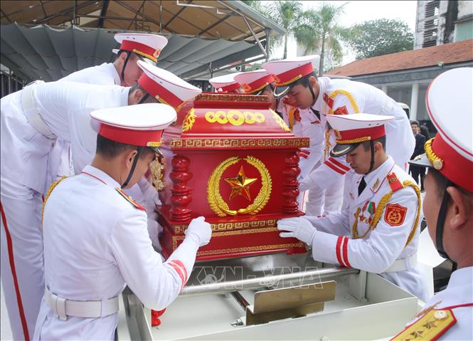 Trong ảnh: Lễ di quan đồng chí Nguyễn Văn Trân. Ảnh: Lâm Khánh - TTXVN