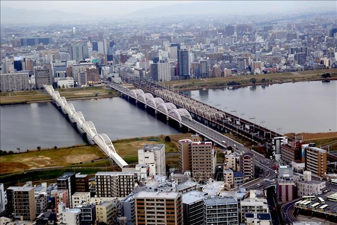 Trong ảnh: Osaka hiện là trung tâm kinh tế lớn thứ 3 của Nhật. Ảnh: Huy Hùng - TTXVN