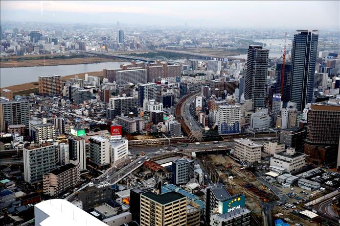 Trong ảnh: Osaka hiện là trung tâm kinh tế lớn thứ 3 của Nhật. Ảnh: Huy Hùng - TTXVN