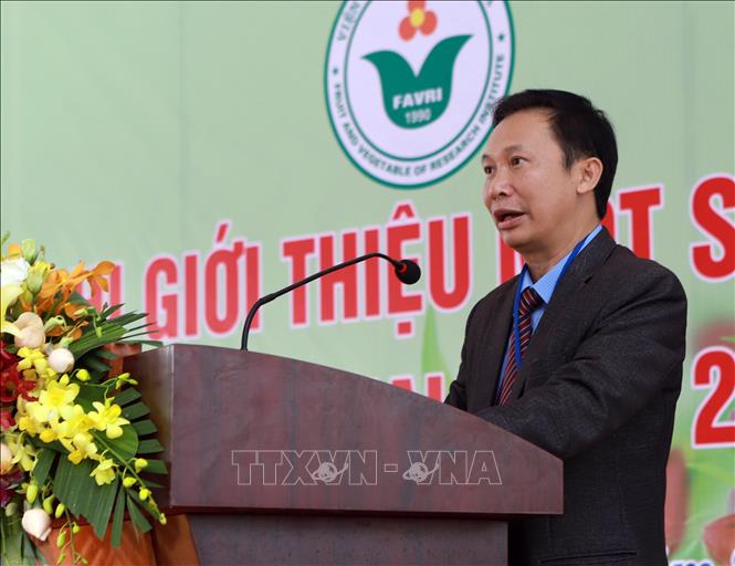 Trong ảnh: Phó Viện trưởng Viện Nghiên cứu rau quả Đặng Văn Đông phát biểu khai mạc hội nghị. Ảnh: Hoàng Hùng - TTXVN