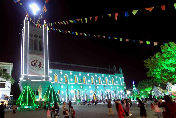 Trong ảnh: Quang cảnh Nhà thờ Giáo xứ Chính tòa Hải Phòng. Ảnh: An Đăng - TTXVN