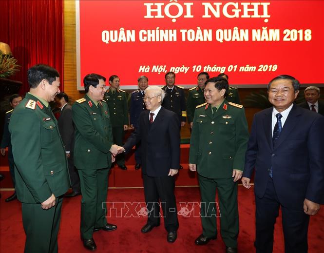  Trong ảnh : Tổng Bí thư, Chủ tịch nước Nguyễn Phú Trọng với các đại biểu. Ảnh: Trí Dũng – TTXVN