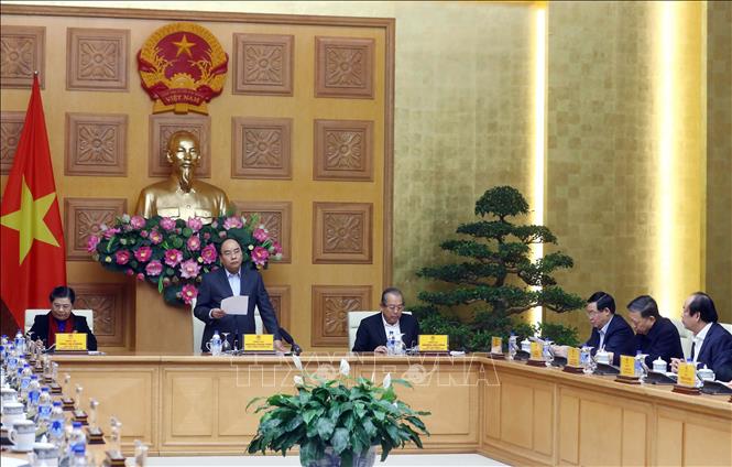 Trong ảnh: Thủ tướng Nguyễn Xuân  Phúc, Trưởng Tiểu ban Kinh tế - Xã hội phát biểu. Ảnh: Thống Nhất – TTXVN