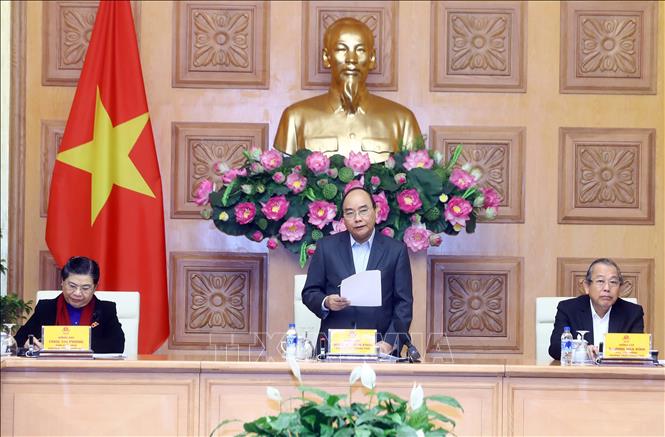 Trong ảnh: Thủ tướng Nguyễn Xuân  Phúc, Trưởng Tiểu ban Kinh tế - Xã hội phát biểu. Ảnh: Thống Nhất – TTXVN
