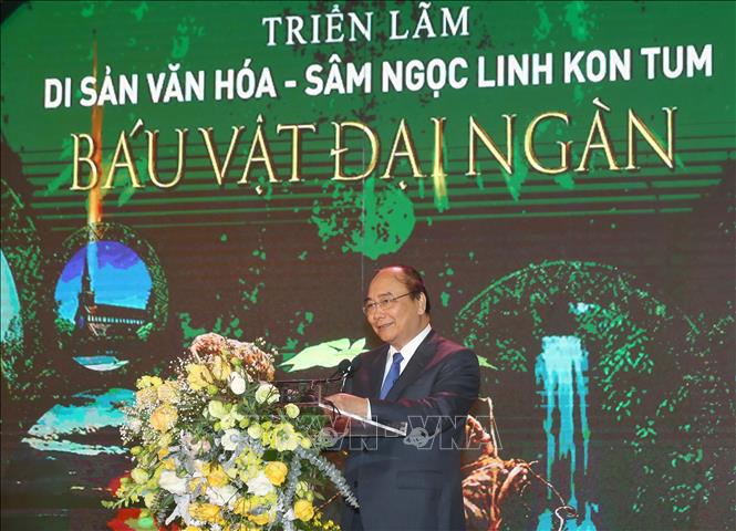 Trong ảnh: Thủ tướng Nguyễn Xuân  Phúc phát biểu. Ảnh: Thống Nhất - TTXVN