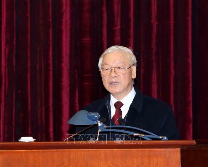 Trong ảnh: Tổng Bí thư, Chủ tịch nước Nguyễn Phú Trọng phát biểu chỉ đạo hội nghị. Ảnh: Phương Hoa - TTXVN