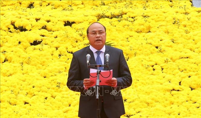 Trong ảnh: Ông Nguyễn Văn Linh, Phó Bí thư Tỉnh ủy, Chủ tịch UBND tỉnh Bắc Giang phát biểu khai hội. Ảnh: Danh Lam - TTXVN
