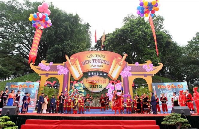 Trong ảnh: Tái hiện sử thi trong Lễ khai mạc. Ảnh: Quốc Khánh - TTXVN