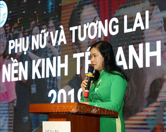 Trong ảnh: Bà Đỗ Thị Thu Thảo, Phó Chủ tịch Trung ương Hội Liên hiệp Phụ nữ Việt Nam phát biểu tại chương trình. Ảnh: Phương Hoa - TTXVN