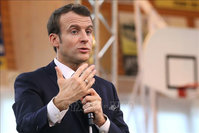 Trong ảnh (tư liệu): Tổng thống Pháp Emmanuel Macron phát biểu tại một sự kiện ở Etang-sur-Arroux ngày 7/2/2019. Ảnh: AFP/ TTXVN