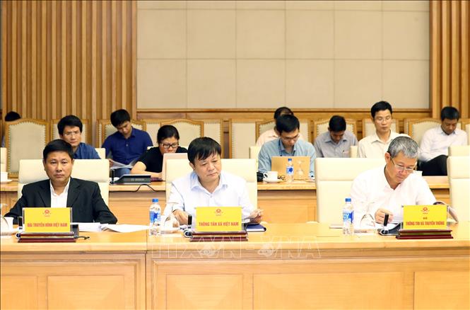 Trong ảnh: Phó tổng giám đốc TTXVN Đinh Đăng Quang và các đại biểu tại phiên họp. Ảnh: Thống Nhất – TTXVN
