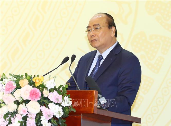  Trong ảnh: Thủ tướng Nguyễn Xuân Phúc  phát biểu. Ảnh: Thống Nhất – TTXVN