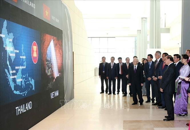 Trong ảnh: Tổng Bí thư Nguyễn Phú Trọng dự Phiên khai mạc toàn thể Hội nghị Diễn dàn Kinh tế thế giới về ASEAN (WEF ASEAN) 2018, diễn ra từ 11-13/9/2018 tại Hà Nội. Ảnh: TTXVN