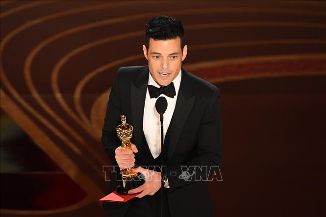Trong ảnh: Diễn viên Rami Malek nhận giải Nam diễn viên chính xuất sắc với vai diễn trong bộ phim 