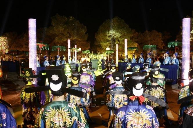 Trong ảnh: Quang cảnh lễ tế tại đàn Nam Giao, Huế. Ảnh: Anh Tuấn-TTXVN