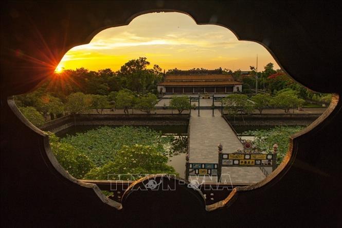 Photo: A view of Dien Thai Hoa (Hall of Supreme Harmony), one of the outer courts of Hue Imperial City. VNA Photo: Minh Đức 