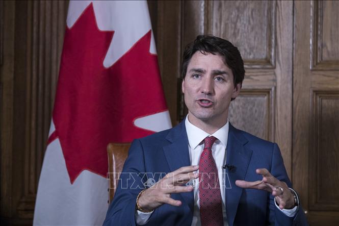 Trong ảnh (tư liệu): Thủ tướng Canada Justin Trudeau phát biểu tại Ottawa, Ontario, ngày 9/5/2018. Ảnh: AFP/ TTXVN