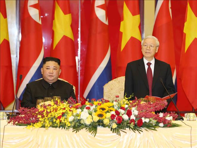 Trong ảnh: Tổng Bí thư, Chủ tịch nước Nguyễn Phú Trọng đọc diễn văn chào mừng. Ảnh: Trí Dũng - TTXVN