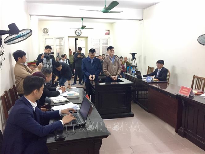 Trong ảnh: Quang cảnh phiên tòa. Ảnh: Kim Anh – TTXVN