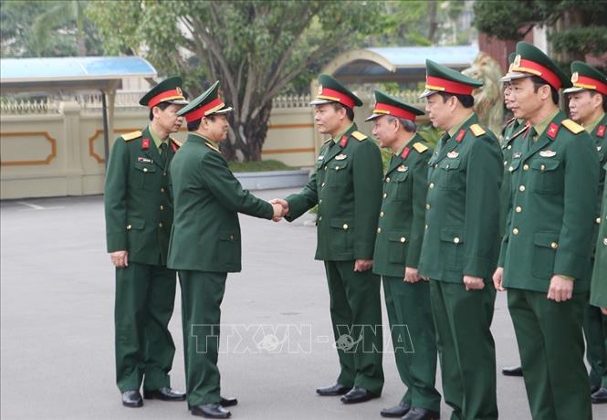 Trong ảnh: Đại tướng Ngô Xuân Lịch, Bộ trưởng Bộ Quốc phòng gặp gỡ cán bộ, lãnh đạo Tổng Công ty Đông Bắc. Ảnh: Dương Giang – TTXVN