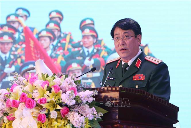 Trong ảnh: Đại tướng Lương Cường phát biểu, tuyên dương các Gương mặt trẻ tiêu biểu toàn quân năm 2018. Ảnh: Dương Giang – TTXVN