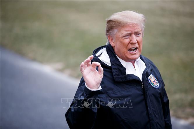 Trong ảnh: Tổng thống Mỹ Donald Trump phát biểu với báo giới tại Washington D.C., ngày 8/3/2019. Ảnh: THX/ TTXVN