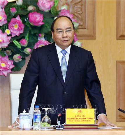 Trong ảnh: Thủ tướng Nguyễn Xuân Phúc phát biểu tại buổi làm việc. Ảnh: Thống Nhất – TTXVN