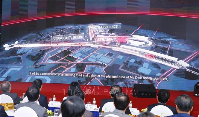 Photo: The design of the Hanoi F1 racetrack. VNA Photo: Lâm Khánh