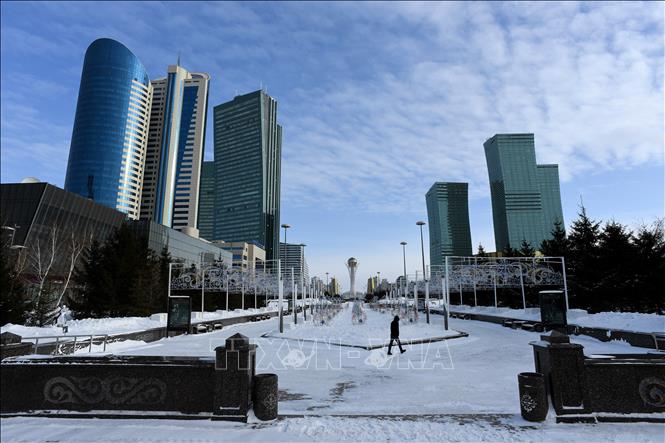 Trong ảnh: (tư liệu) Trung tâm thủ đô Astana, Kazakhstan ngày 22/1/2017. Ảnh: AFP/TTXVN