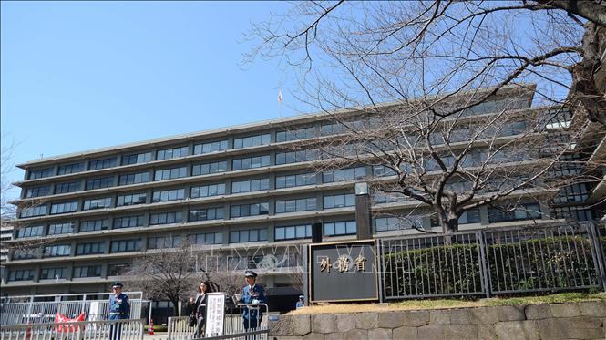 Trong ảnh: Trụ sở Bộ Ngoại giao Nhật Bản tại địa chỉ số 2 - 2 - 1 Kasumigaseki, quận Chiyoda, Tokyo. Ảnh: Thành Hữu - PV TTXVN tại Nhật Bản