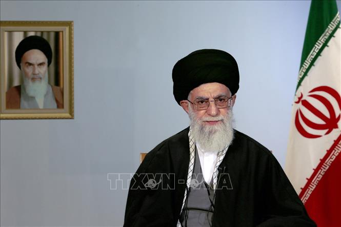 Trong ảnh: Nhà lãnh đạo tối cao Iran Ali Khamenei phát biểu tại Tehran. Ảnh: AFP/ TTXVN 