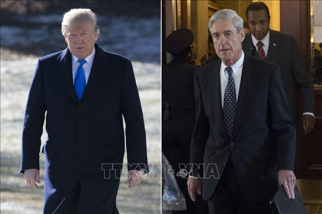 Trong ảnh: Công tố viên đặc biệt Robert Mueller (phải) và Tổng thống Mỹ Donald Trump tại Washington DC. Ảnh: AFP/TTXVN