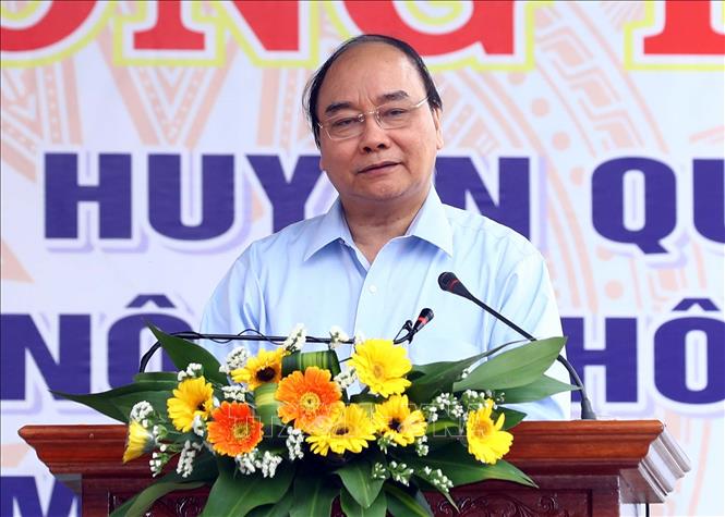 Trong ảnh: Thủ tướng Nguyễn Xuân Phúc phát biểu tại buổi lễ. Ảnh: Thống Nhất – TTXVN
