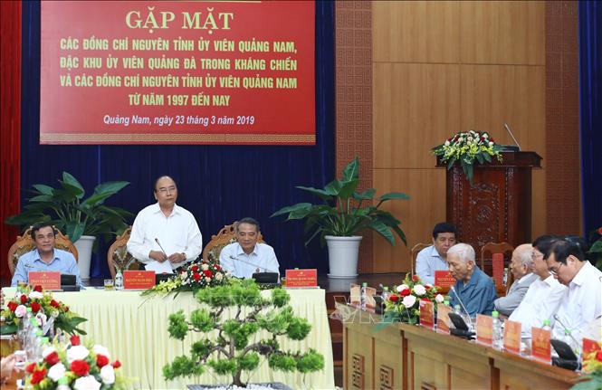 Trong ảnh: Thủ tướng Nguyễn Xuân Phúc phát biểu tại buổi gặp mặt. Ảnh: Thống Nhất – TTXVN
