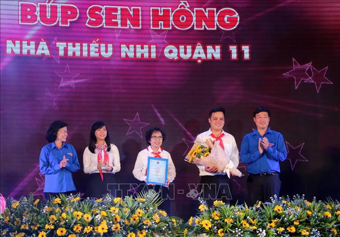 Trong ảnh: Nhà Thiếu nhi Quận 11 (Thành phố Hồ Chí Minh) nhận giải thưởng Hồ Hảo Hớn năm 2019. Ảnh: Thu Hoài - TTXVN