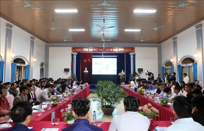 Trong ảnh: Quang cảnh Hội thảo giới thiệu tiềm năng và định hướng phát triển du lịch huyện Tam Đường. Ảnh: Quý Trung – TTXVN