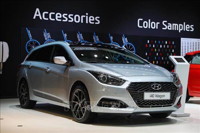 Trong ảnh: Mẫu xe của hãng Hyundai được giới thiệu tại Triển lãm ô tô Brussels, Bỉ, ngày 18/1/2019. Ảnh: THX/ TTXVN