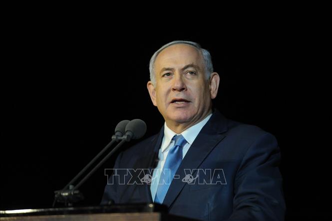 Trong ảnh: Thủ tướng Israel Benjamin Netanyahu phát biểu tại căn cứ Hải quân Haifa ngày 6/3/2019. Ảnh: THX/ TTXVN