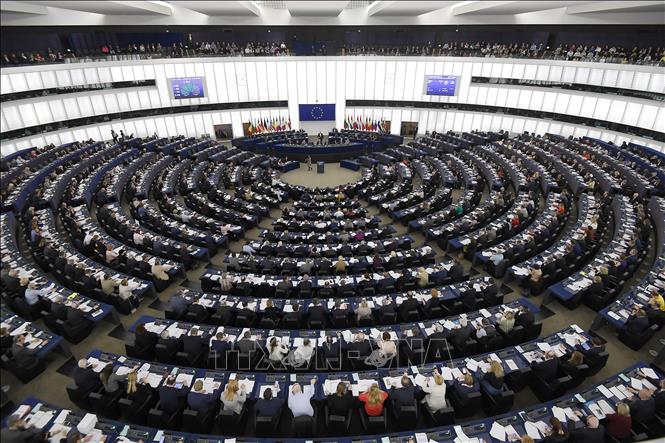 Trong ảnh: Toàn cảnh cuộc họp Nghị viện châu Âu ở Strasbourg, miền đông nước Pháp, ngày 26/3/2019. Ảnh: AFP/ TTXVN