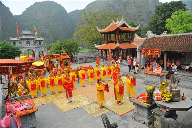 Trong ảnh: Lễ tế khai hội đền Thái Vi. Ảnh: Minh Đức - TTXVN