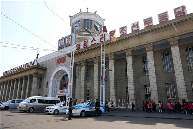 Trong ảnh: Nhà ga trung tâm ở Thủ đô Bình Nhưỡng. Ảnh: Phương Hoa - TTXVN
