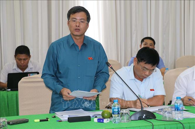 Trong ảnh: Thiếu tướng Nguyễn Hải Hưng, Phó Chủ nhiệm Ủy ban Quốc phòng An ninh của Quốc hội phát biểu. Ảnh: Ngọc Thiện - TTXVN