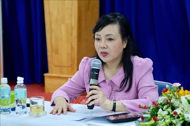 Trong ảnh: Bộ trưởng Bộ Y tế phát biểu chỉ đạo tại buổi kiểm tra tình hình xây dựng mô hình trạm y tế điểm chiều 23/4 tại Thành phố Hồ Chí Minh. Ảnh: Đinh Hằng – TTXVN