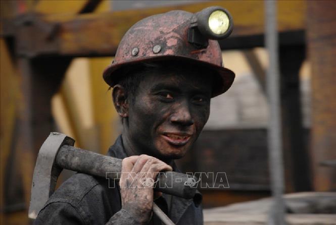 Trong ảnh: Công nhân khai thác hầm lò tại mỏ than Khe Chàm (Quảng Ninh). Ảnh: Trọng Đạt - TTXVN