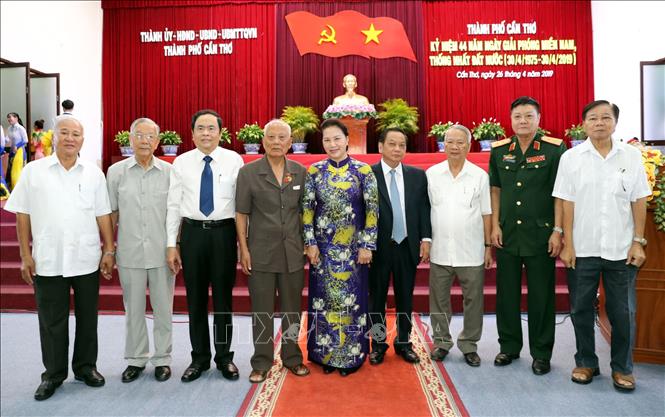 Trong ảnh: Chủ tịch Quốc hội Nguyễn Thị Kim Ngân và các đại biểu tại Lễ mít tinh. Ảnh: Trọng Đức – TTXVN