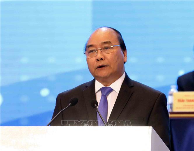 Trong ảnh: Thủ tướng Chính phủ Nguyễn Xuân Phúc phát biểu tại diễn đàn. Ảnh: Phương Hoa - TTXVN