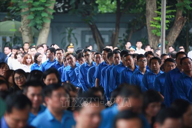 Trong ảnh: Lễ viếng Đại tướng Lê Đức Anh tại nhà tang lễ Bộ Quốc Phòng. Ảnh: Trọng Đạt - TTXVN