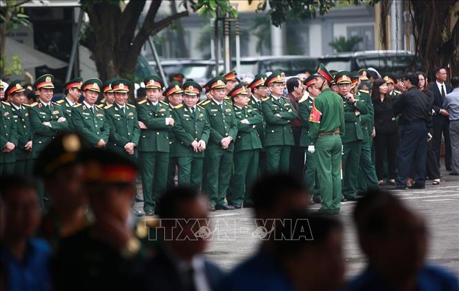 Trong ảnh: Lễ viếng Đại tướng Lê Đức Anh tại nhà tang lễ Bộ Quốc Phòng. Ảnh: Trọng Đạt - TTXVN