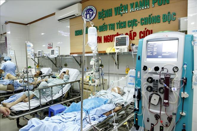 Trong ảnh: Tại bệnh viện Đa khoa Xanh Pôn (bệnh viện hạng 1 của thành phố), giá giường nằm điều trị hồi sức tích cực tăng từ 632.000 đồng lên 678.000 đồng. Ảnh: Dương Ngọc – TTXVN